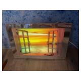 Lighted mirror decor. Makes sound and lights up