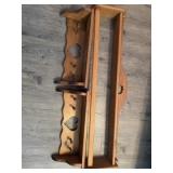 Wall quilt rack and shelves