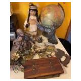 Native American decor, globe, misc.