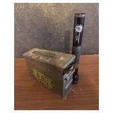 ammo box & flashlight