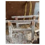 wood saw horses