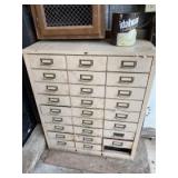 Metal cabinet with drawers 37.5hx30.5wx13d