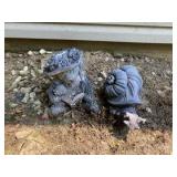 snail & Teddy Bear concrete yard decor