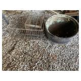 24" round tub & metal misc.