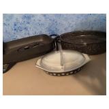 Pyrex Charcoal snowflake pattern 1 1/2 qt.