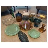 Miscellaneous glassware including hen
