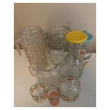 Vintage pitchers and juice glassesThe one on the