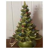 Ceramic Christmas tree. Appears to be missing a