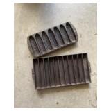 Wagner  Cast-iron breadstick pan and No name corn