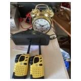 GE walkie-talkies and socks