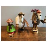 Erzgebirgische Volskunst Wood incense burners .