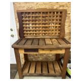 Potting bench.