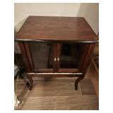 Night stand with glass doors