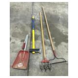 Yard tools including Cummins fiberglass handle