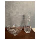 Waterford decanter and bowl