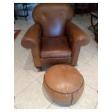 Chair and ottoman. Baker