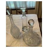 3 wind decanters. No marking