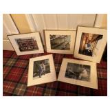 Five pieces photography art including two old men