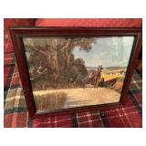 Boy with horse and buggy scene