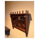 Mirror with wood frame at an angle 15 inches wide