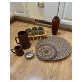 Two small pitchers, Large quail seen Williams