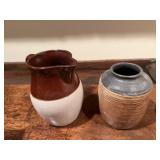 Roseville pitcher and hand made piece