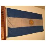 Flag. Resembles the Argentina flag. Old.