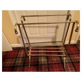 Brass quilt rack
