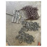 Outdoor including wrought iron sconces