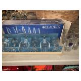 Claudia stemmed glasses, Lyons glasses and other