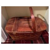 Old picnic basket and cups