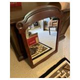 Mirror with wood trim