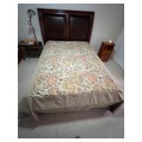 Handmade "world" quilt. Shown on queen size bed