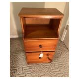 Small side table with shelf and two drawers 15