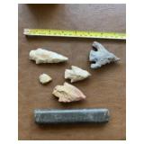 Arrow heads and stone