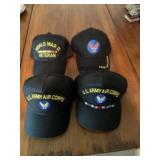 Caps including WW II Veteran cap