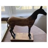 Wood horse figure