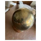 Gold metal globe