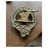 Door knocker. Appears to be Davidson crest