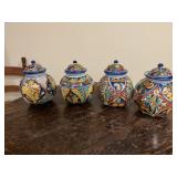 Hand painted canisters from Mexico