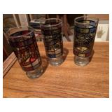 Vintage beer glasses falstaff, Miller light and