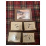 Radke wound print and four sketches by Gerwanka