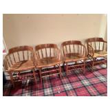 Four old wood chairs