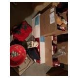 Christmas decor including tree