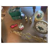 Christmas items incl. 8 heavy deer napkin rings