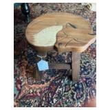 Small wooden fox stool