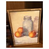 Wheat Elder painting framed measures 13 x 10.