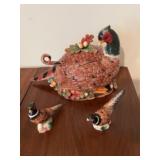 Turkey serving dish and pieces