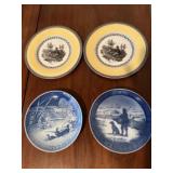 Hunting scene decor plates