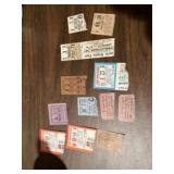 Vintage ticket stubs